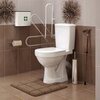 Оскольская керамика 42301120006 Унитаз-компакт Персона Комфорт, подвод воды нижний, косой выпуск, с откидным нержавеющим поручнем