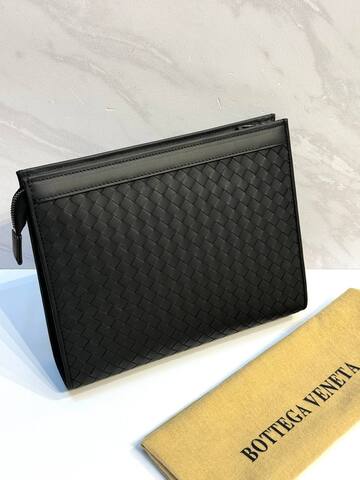Клатч кожаный Bottega Veneta чёрный