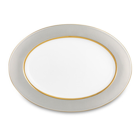 Блюдо овальное 38см Narumi Золотой алмаз