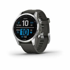 Часы Garmin Fenix 7S Silver с серым ремешком