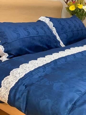 Постельное белье 2 спальное евро Palombella Iberia/Elisa синее