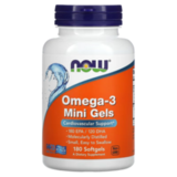 Омега-3 жирные кислоты, NOW Omega-3 Mini Gels, 180 капсул 1