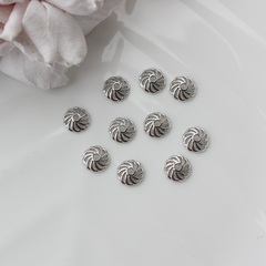 Шапочка для бусин 8 мм, родий, 10 шт, Р111