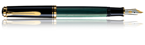 Ручка перьевая Pelikan Souverän® Black and Green GT, F (994855)