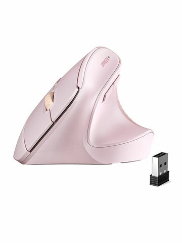 Беспроводная вертикальная мышка  UGREEN M571P (65666) Wireless Vertical Mouse 2.4GHz & Bluetooth, розовый