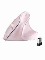 Беспроводная вертикальная мышка  UGREEN M571P (65666) Wireless Vertical Mouse 2.4GHz & Bluetooth, розовый
