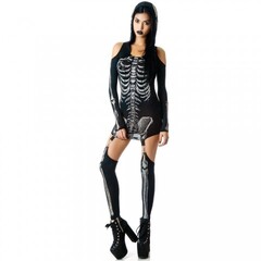Платье на хеллоуин «Скелет» размер S