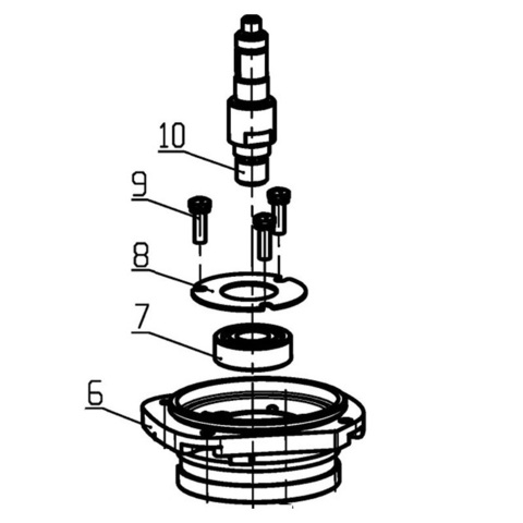 Крышка редуктора ПУЛЬСАР УШМ230-2400 (в сборе со шпинделем) 792-490-210