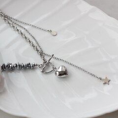 Набор для создания колье с гематитом (в серебряном цвете) НАБ020