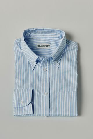 Рубашка OCBD в голубую бенгальскую полоску