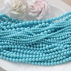 Майорка Голубая бирюза 6 мм, 1 нить, МА077