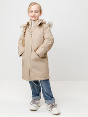 пальто  для девочки  ВК 38107/9 ГР