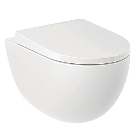Kludi RESA D 24WCSET43 подвесной безободковый унитаз с сиденьем, белый