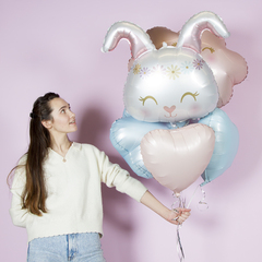 Г 18''/46 см, Сердце, Сатин, Розовый, 1 шт.