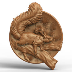 Силиконовый молд Белка (медальон) № 0479