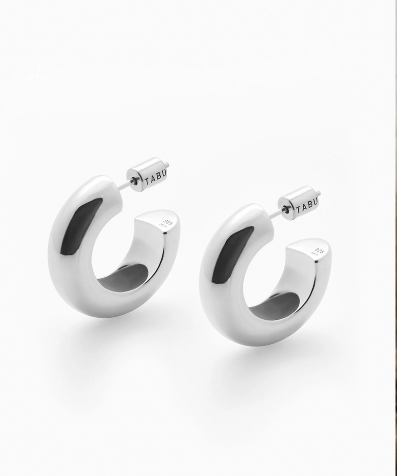 Серьги GLOW HOOPS silver