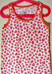 Майка "Dagi" для девочки 9-10 лет, цвет оранжево-белый