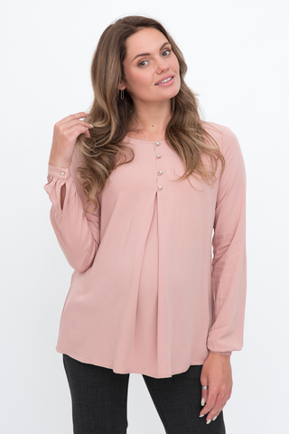 Блузка для беременных 16720 пудра