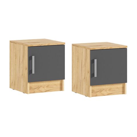Басямиф Тумба (комплект 2 шт.) (Графит, Дуб крафт)