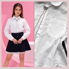 Блуза хлопок девочке (9-12) 260424-SH802