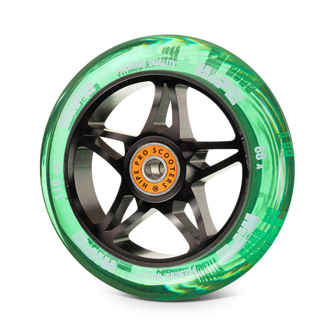 Колесо HIPE Star 110 mm black/transparent green