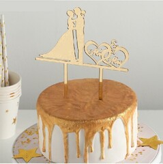 Топпер "Пара" Mr&Mrs Золото. Акрил