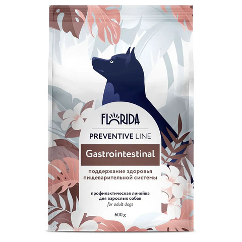Сухой корм FLORIDA Gastrointestinal при заболеваниях ЖКТ у собак 600 г (Флорида Гастроинтестинал)