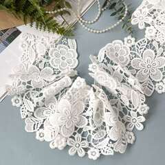 Кружево, белое ажурное, для рукоделия, ширина 10,5 см, длина 2 м