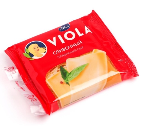 Сыр плавленый Виола 140г Сливочный в ломтиках, шт