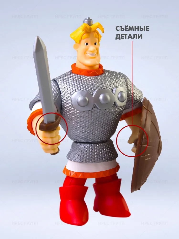 Набор фигурок Алеша Попович Илья Муромец Добрыня Никитич из мультфильма Три Богатыря