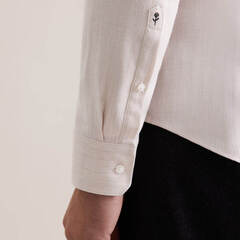 Сорочка мужская Seidensticker Slim Fit 01.845463-06 бежевая из тонкой фланели