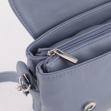 Сумка Саломея 1070 гладкий серо-голубой