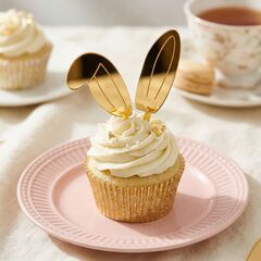 Набор декоративных украшений (мини топперов) «Кроличьи ушки» 2шт, золото