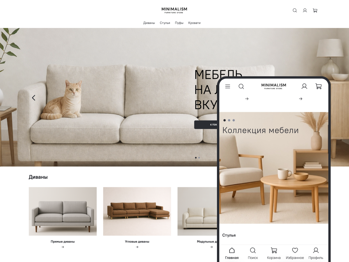Шаблон для интернет магазина - Minimalism