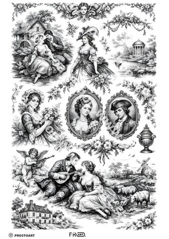 305 Пленочный трансфер декупажная карта, PROstoART