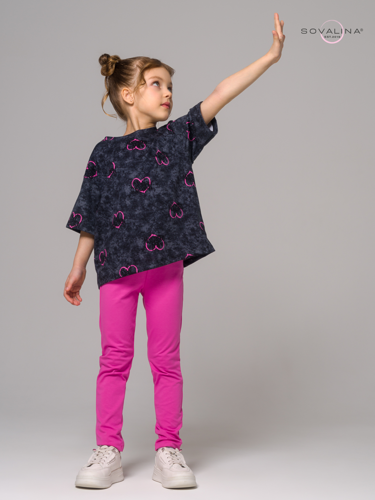 Костюм Мун варенка графит сердце-ягода