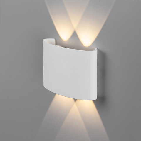 Уличный настенный светодиодный светильник Twinky double белый 1555 TECHNO LED
