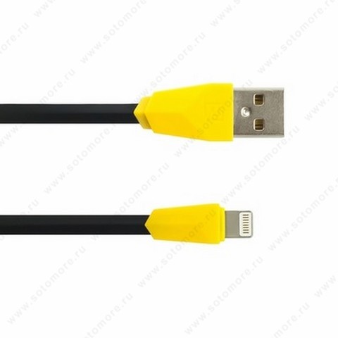 Кабель REMAX RC-030i ALIENS Lightning to USB 1.0 метр кабель черный штекер желтый