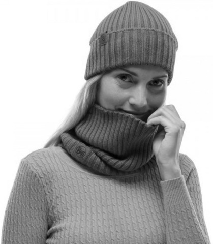 Картинка шарф-труба Buff neckwarmer knitted comfort Norval Graphite - 3