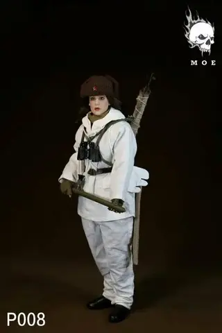 Фигурка Советская женщина снайпер в зимней экипировке масштаб 1/6 MOETOYS