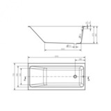 Ванна прямоугольная CREA 160x75