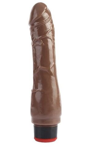 Коричневый вибратор-реалистик 8.1 Vibrating Dildo - 20 см. - CNT CNT-180067D