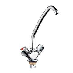 Смеситель для мойки ПСМ 117-К/50, металлические маховики, без гибкой подводки