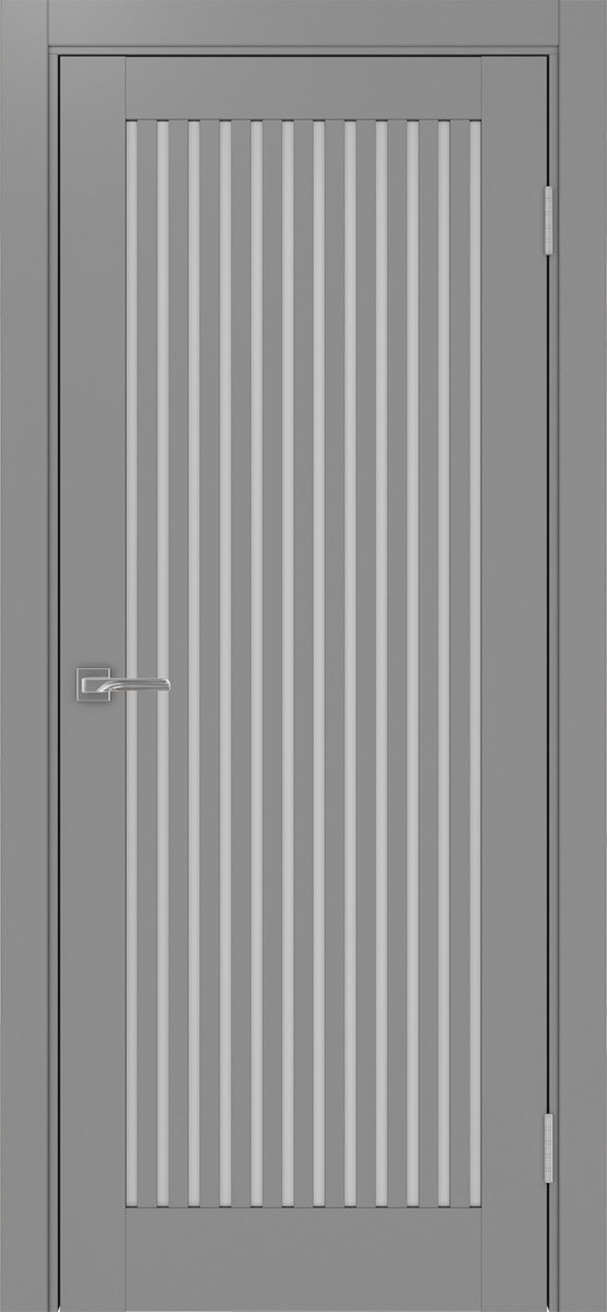 Дверь межкомнатная Оптима Порте Турин 543.2, цвет серый, экошпон, стекло мателюкс