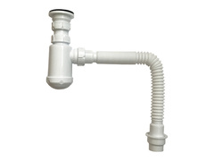 67-0-148 Сифон для мойки/раковины, с отводом, в комплекте с гибкой трубой, 1 1/2
