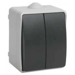 ИЭК Выключатель 2-кл. ОП ФОРС 10А 250А IP54 BC20-2-0-ФСр EVS20-K03-10-54-DC