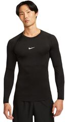 Термобелье Nike Pro Dri-FIT Tight Long-Sleeve Fitness Top - black/white