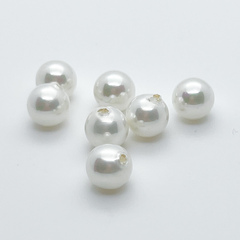 «Майорка» полупросверленная, цвет белый, 8 мм, цена за 1 шт