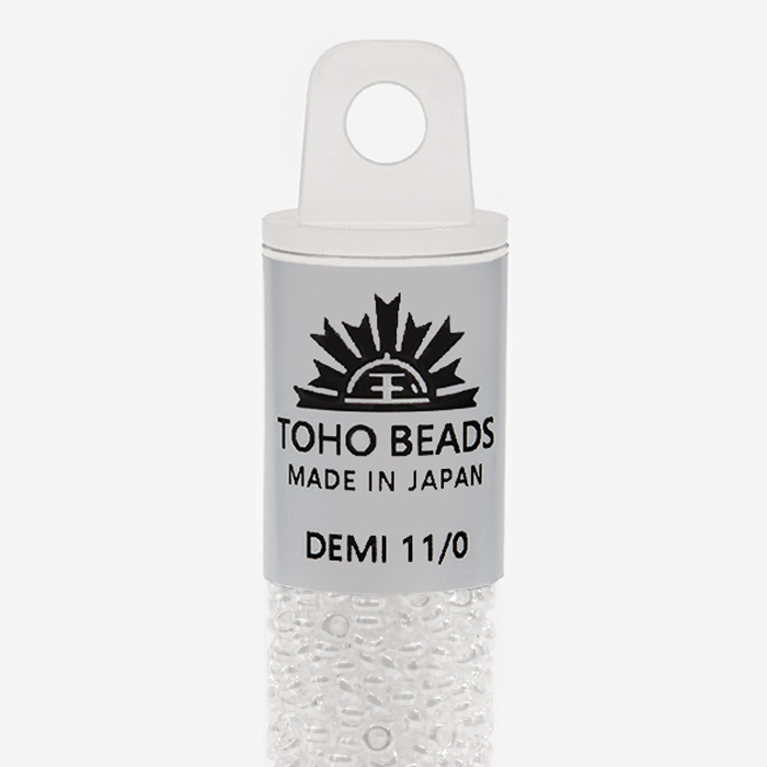 Японский бисер TOHO Demi 11/0 (№101), прозрачный глянцевый
