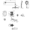 Lemark LM11322C Смеситель Lemark Ortus для ванны и душа, встраиваемый (LM11322C)
